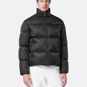 AUTHENTIC VERSACE Black Barocco Light Puffer Down Jacket sz M, NEW
